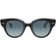 Ray-Ban Roundabout RB2192 Sunglasses, Black On Transparent, 47, RB2192-12943M-47