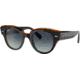 Ray-Ban Roundabout RB2192 Sunglasses, Black On Transparent Brown, 47, RB2192-132241-47