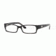 Ray-Ban RX 5092 Eyeglasses Styles - Top Black On Transpare Frame w/Non-Rx 50 mm Diameter Lenses, 2034-5015