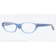 Ray-Ban RX5242 Progressive Prescription Eyeglasses 5111-51 - Top Light Blue On Transp Frame