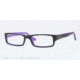 Ray-Ban RX5246 Prescription Eyeglasses 5223-50 - Top Black On Matte Violet Frame, Demo Lens Lenses