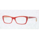 Ray-Ban RX5255 Progressive Prescription Eyeglasses 5191-5116 - Top Red on Yellow Frame, Demo Lens Lenses