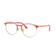 Ray-Ban RX6375F Eyeglass Frames 3052-55 - Matt Red On Rubber Gold