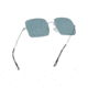 Ray-Ban SQUARE RB1971 Sunglasses 919756-54 - , Azure Mirror Blue Lenses