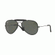 Ray-Ban Sunglasses RB3422Q 9040-58 - Leather Black Frame, Green Lenses