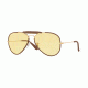 Ray-Ban Sunglasses RB3422Q 90424A-58 - Leather Light Brown Frame, Yellow Lenses
