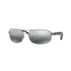 Ray-Ban RB3445 Sunglasses with No-Line Progressive Rx Prescription Lenses RB3445-005-K3-64 - Lens Diameter 64 mm, Frame Color Matte Grey