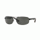 Ray-Ban RB3445 Sunglasses with No-Line Progressive Rx Prescription Lenses RB3445-006-P2-61 - Lens Diameter 61 mm, Frame Color Matte Black