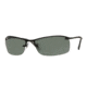 Ray-Ban Top Bar Sunglasses RB3183 W3339-6315 - Matte Black Polarized Green