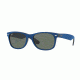 Ray-Ban New Wayfarer Prescription Sunglasses RB2132 RB2132-6239-52 - Lens Diameter 52 mm, Frame Color Black/top Blue Alcantara