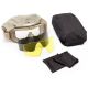 Revision Desert Locust Ballistic Goggles Essential Kit, Tan w/ Clear, Solar Lenses