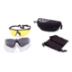 Revision Stingerhawk Eyewear Deluxe Kit, Clear/Solar/Yellow Lens, Black Frame, Regular, 4-0152-0000