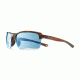 Revo Crux C Single Vision Prescription Sunglasses, Brown Woodgrain Frame, Polarized, RE 1021 02 BLSV
