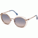 Roberto Cavalli RC1030 Sunglasses - Shiny Light Bronze Frame Color, Blu Mirror Lens Color