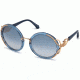 Roberto Cavalli RC1076 Sunglasses - Shiny Blue Frame Color, Blu Mirror Lens Color