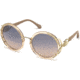 Roberto Cavalli RC1076 Sunglasses - Shiny Pink Frame Color, Blu Mirror Lens Color