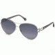Roberto Cavalli RC1078 Sunglasses - Shiny Palladium Frame Color, Smoke Mirror Lens Color