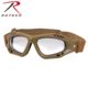 Rothco ANSI Rated Tactical Goggles, Coyote Brown / Clear, 1175-CoyoteBrownClear