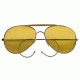 Rothco Aviator Air Force Style Sunglasses, Yellow, Military Printed Case and Box, 10200-Yellow-MilitaryPrintedCaseBox