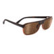 Serengeti Volterra Sunglasses - Shiny Silver/Black Ivory Frame, 555nm Polarized Lenses 7595