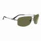 Serengeti San Remo Sunglasses - Satin Black/Gray Stripe Frame, 555nm Polarized Lenses 7604