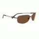 Serengeti San Remo Sunglasses - Satin Black/Gray Stripe Frame, Drivers Polarized Lenses 7605