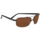 Serengeti Palladio Single Vision Rx Sunglasses Satin Black Frame 7566