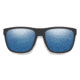 Smith Barra Sunglasses, Matte Black Frame, ChromaPop Glass Polarized Blue Mirror Lens, 20522300360QG