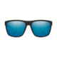 Smith Barra Sunglasses, Matte Black Frame, ChromaPop Polarized Blue Mirror Lens, 20126800360QG