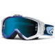 Smith Intake Sweat-X Goggles Navy-White Fade, Blue Mirror Lenses IX1BMBW8