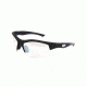 Smith &amp; Wesson Super Cobra Frame Shooting Glasses, Black Rubbrized/Clear Mirror, 110171
