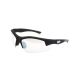 Smith &amp; Wesson Super Cobra Frame Shooting Glasses, Black Rubbrized/Clear Mirror, 110171