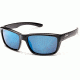 Suncloud Polarized Optics Mayor Sunglasses-Black-Polarized Blue Mirror