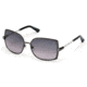 Swarovski SK0043 Sunglasses - Shiny Gun Metal Frame Color, Gradient Smoke Lens Color