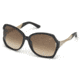 Swarovski SK0065 Sunglasses - Shiny Black Frame Color, Brown Gradient Lens Color