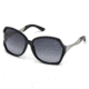 Swarovski SK0065 Sunglasses - Shiny Black Frame Color, Gradient Smoke Lens Color