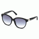 Swarovski SK0089 Sunglasses - Shiny Black Frame Color, Gradient Blue Lens Color