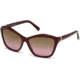 Swarovski SK0135 Sunglasses - Bordeaux Frame Color, Gradient Brown Lens Color