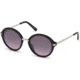 Swarovski SK0153 Sunglasses - Shiny Black Frame Color, Smoke Mirror Lens Color