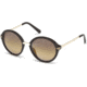 Swarovski SK0153 Sunglasses - Shiny Dark Brown Frame Color, Brown Mirror Lens Color