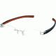 Tag Heuer Track S Eyeglasses, Pure Frame/Black Orange Temples, Clear Lens 7642-004