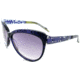 Thierry Mugler Single Vision Prescription Sunglasses 10206 Purple-Chartreuse-Mat Purple Frame, Women, 59-13-125 10206-C3RX