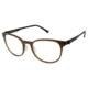 TLG NU031 Bifocal Prescription Eyeglasses - Frame TRANSLUCENT BRN, Size 52/19mm LYNU03102