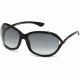 Tom Ford FT0008 Sunglasses - Shiny Black Frame Color, Gradient Smoke Lens Color