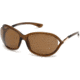 Tom Ford FT0008 Sunglasses - Shiny Dark Brown Frame Color, Brown Polarized Lens Color
