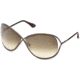 Tom Ford FT0130 Sunglasses - Shiny Dark Bronze Frame Color, Gradient Brown Lens Color