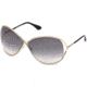 Tom Ford FT0130 Sunglasses - Shiny Rose Gold Frame Color, Gradient Smoke Lens Color