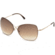 Tom Ford FT0250 Sunglasses - Shiny Rose Gold Frame Color, Gradient Brown Lens Color