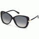 Tom Ford FT0324 Sunglasses - Shiny Black Frame Color, Gradient Smoke Lens Color