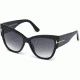 Tom Ford FT0371 Sunglasses - Shiny Black Frame Color, Gradient Smoke Lens Color